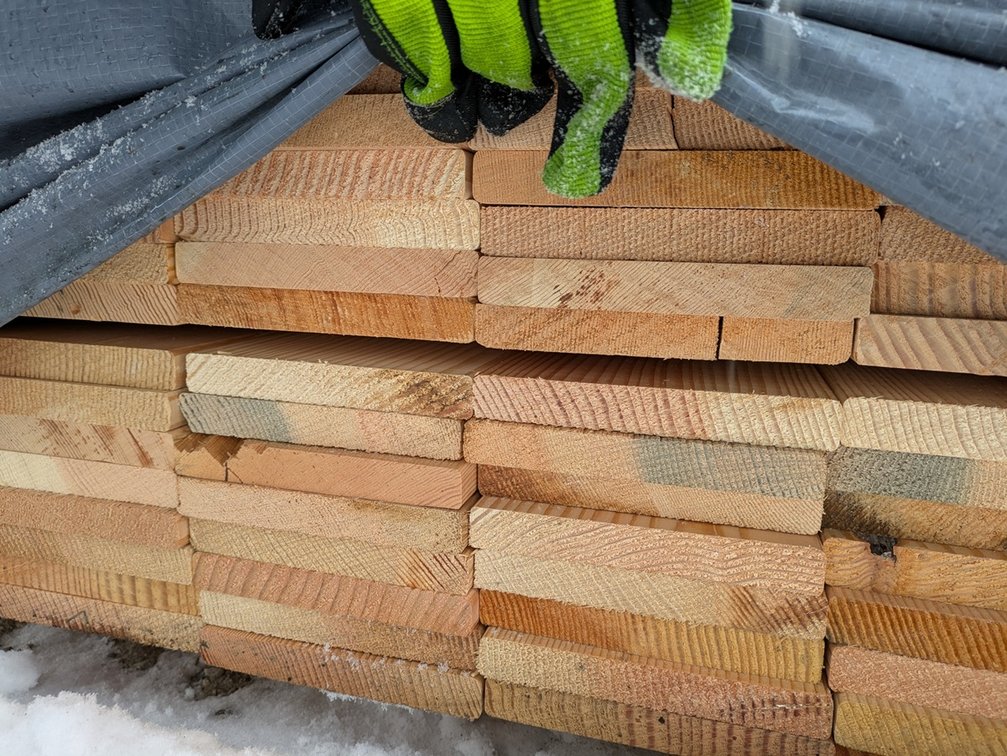 Douglas Fir 1"x6" S4SEE KD Outs, 1851 Linear Feet, 6' to 10' Lengths