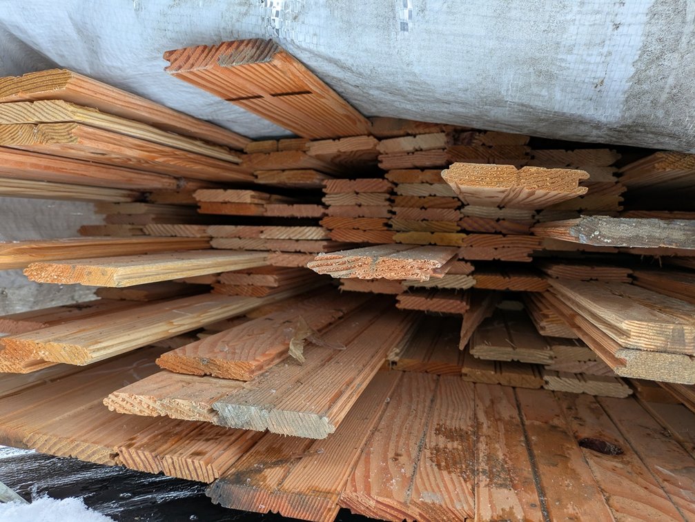 Douglas Fir 5/8"x4" Tongue and Groove Bead Ceiling KD Outs, 268 Sq. Ft., 1028 Linear Feet, 4' Lengths