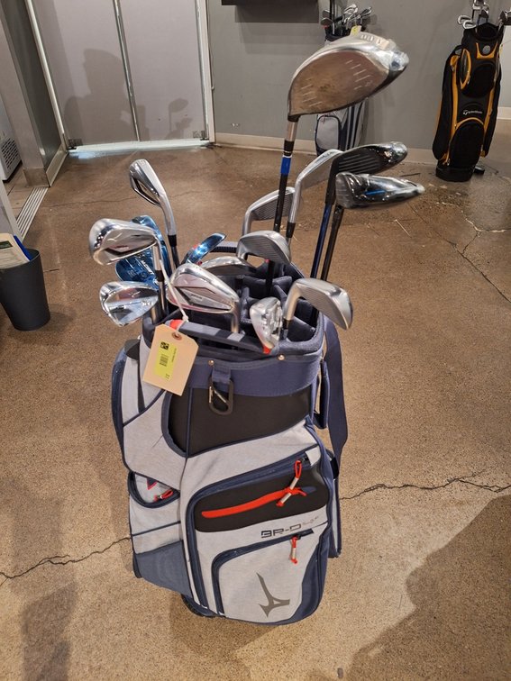 Assorted RH Golf Clubs and Bag
