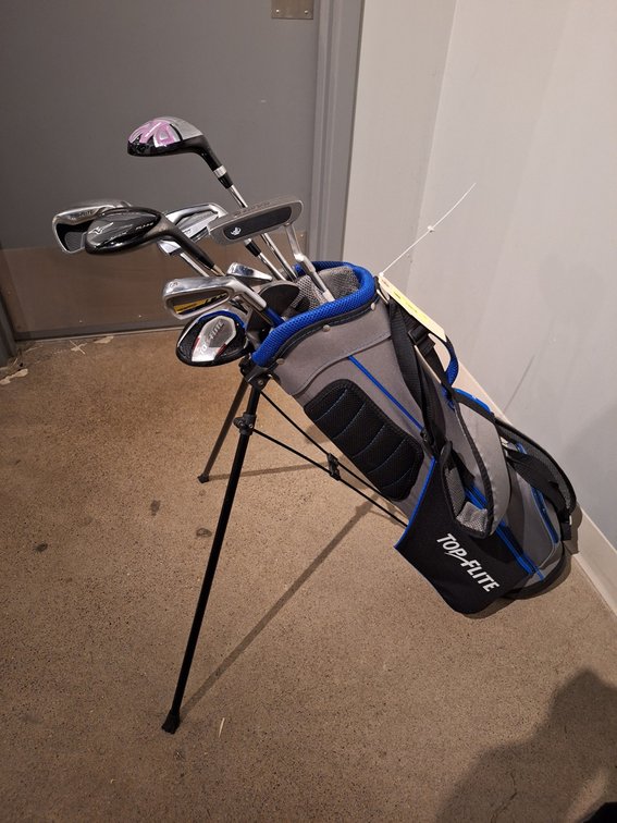 Assorted RH Golf Clubs and Bag