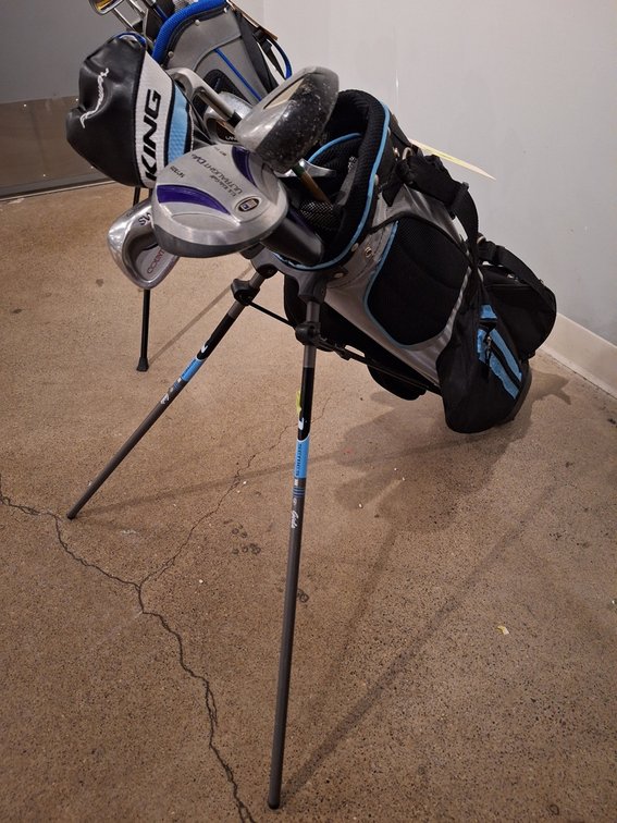 Assorted RH Golf Clubs and Bag