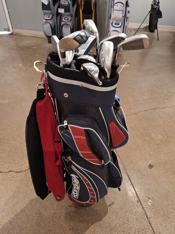 Assorted RH Golf Clubs and Bag