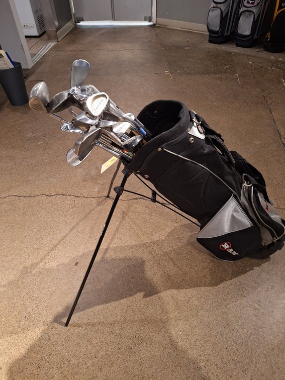 Assorted RH Golf Clubs and Bag