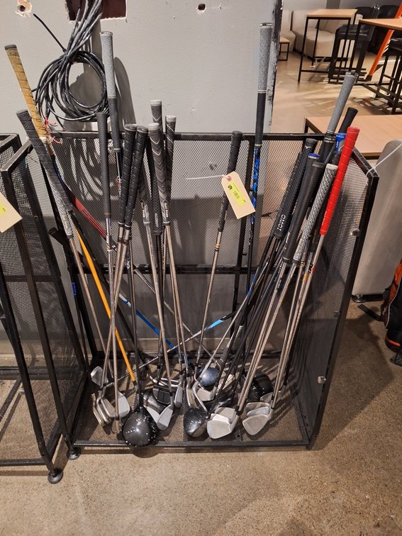 Metal Golf Bag Rack, 32"x15"x39"