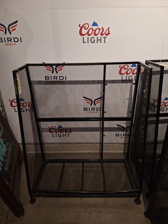 Metal Golf Bag Rack, 32"x15"x39"
