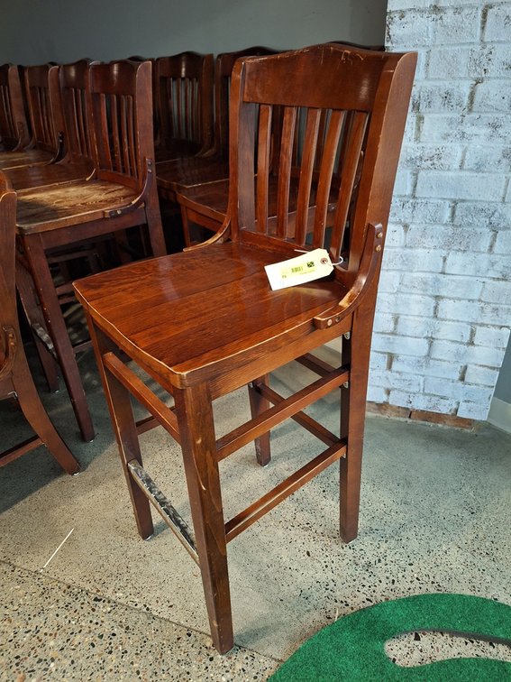 16 Wood Stools, 30" Seat Height