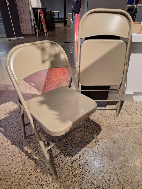 2 Metal Folding Chairs