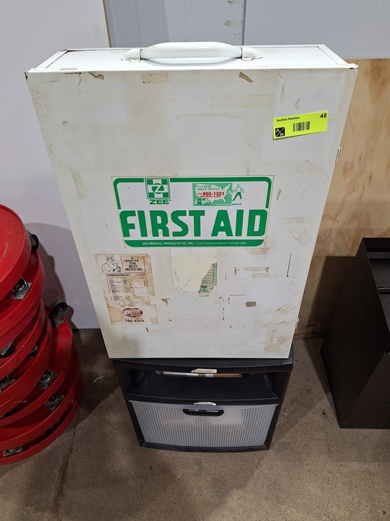 First Aid Cabinet, Poly Drawer Cabinet, 2 Crates