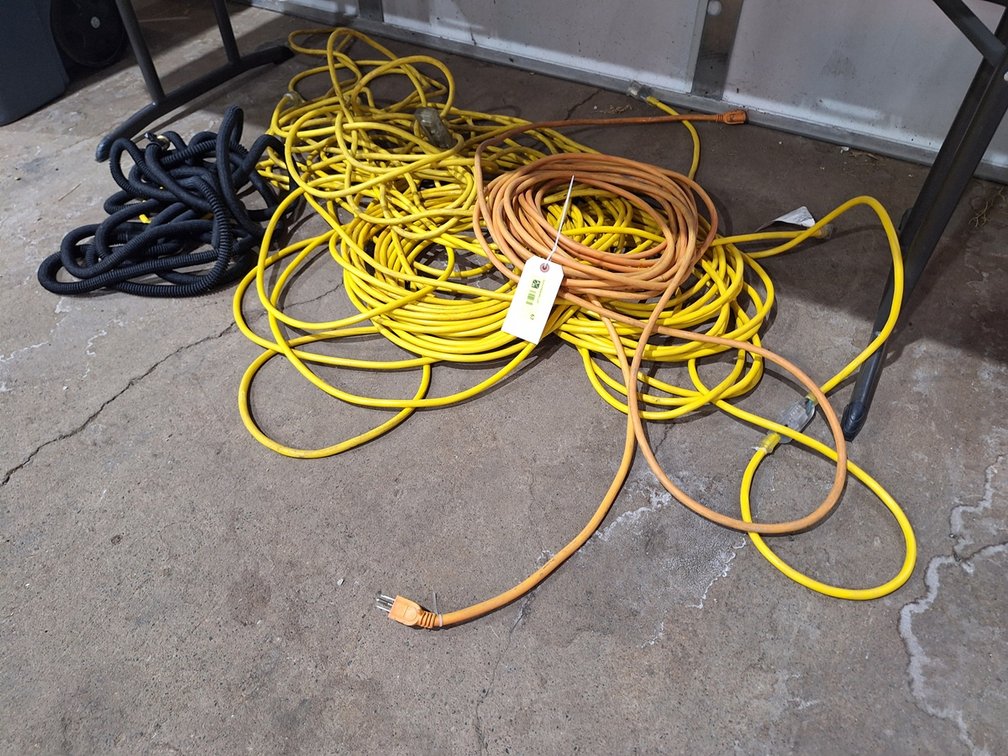 Assorted Extension Cords, Garden Hose