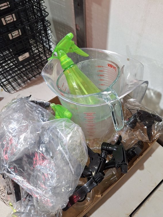 Assorted Spray Bottles, More