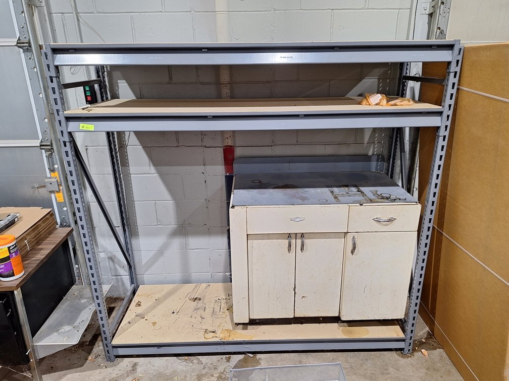 Metal Shelf with Wood Decking, 77"x24"x73"