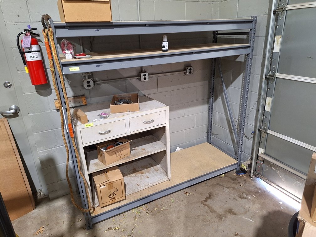 Metal Shelf with Wood Decking, 77"x24"x73"