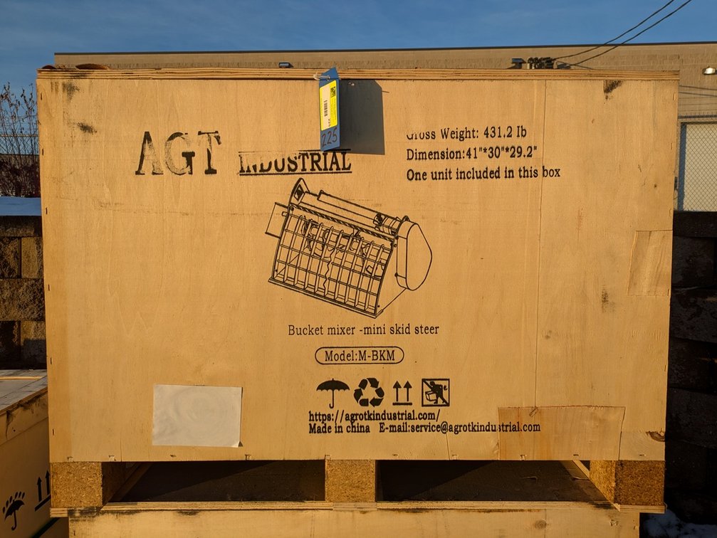 2025 AGT Skid Steer Bucket, Model M-BKM, Unused