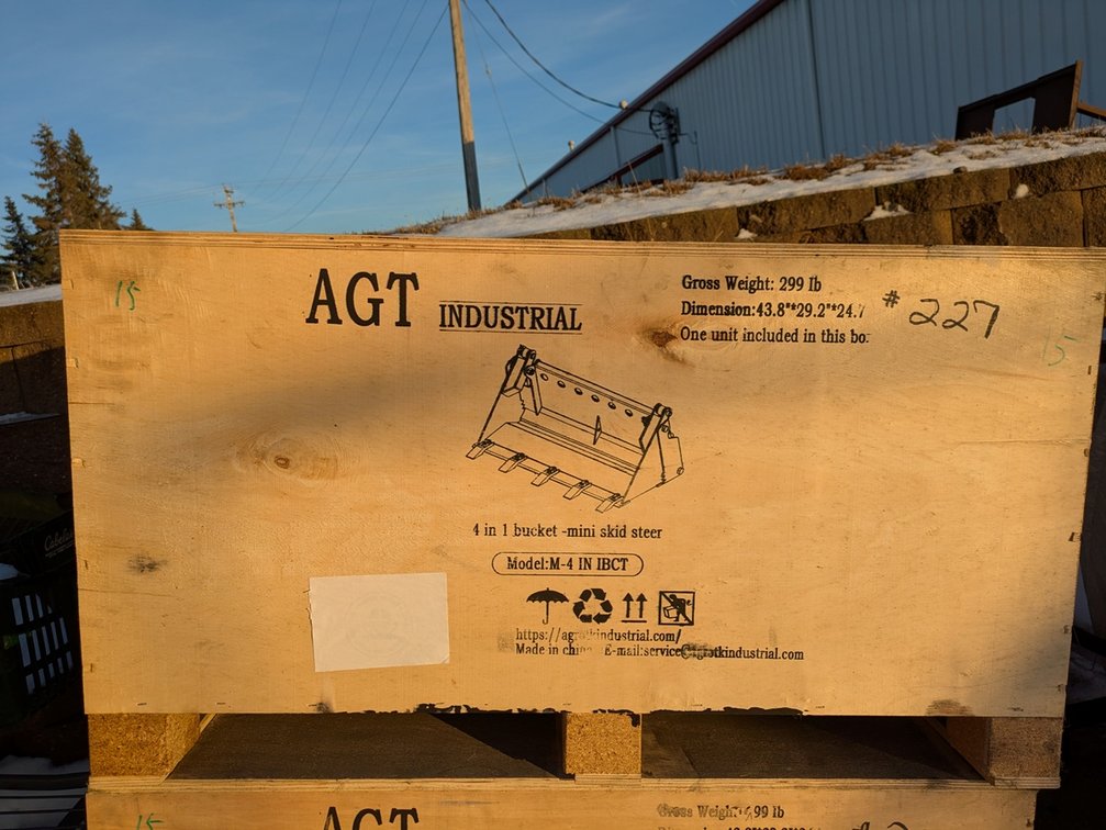 2025 AGT Skid Steer Bucket, Model M-4IN1BCT, Unused