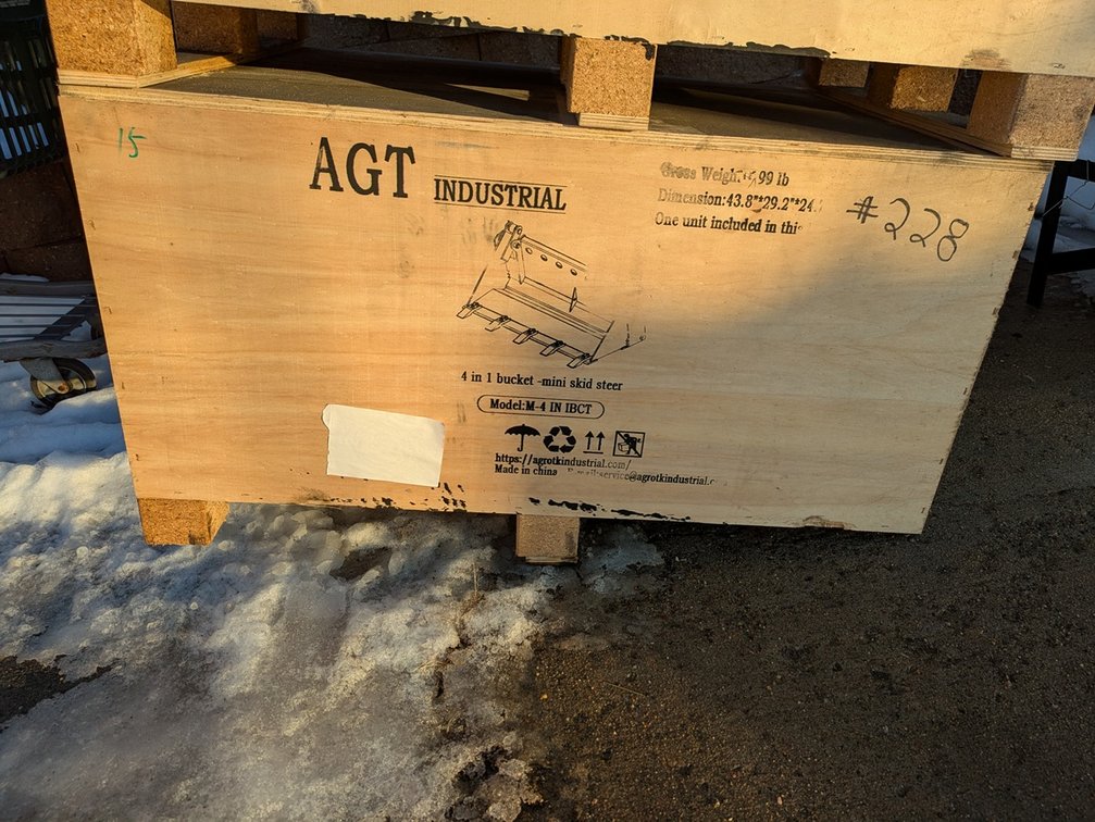 2025 AGT Skid Steer Bucket, Model M-4IN1BCT, Unused