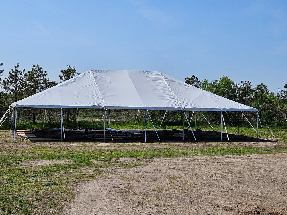 Event Tent, 40'x60', Includes Top and Sides (except for 30' section), Repair Kit, Straps and More