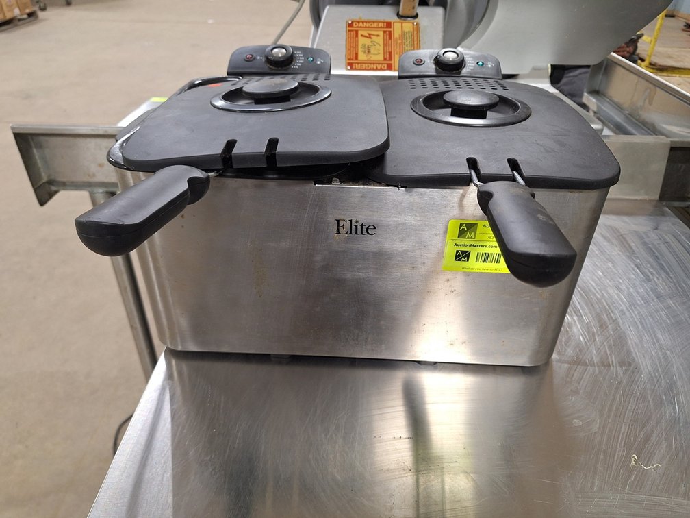 Elite Duel Basket Deep Fryer, Model EDF-4080, Electric, 16"x10"x8"