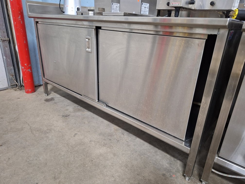 John Boos SS Sliding Door Cabinet, 72"x30"x36"