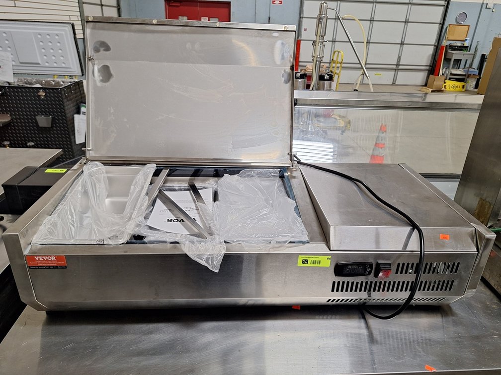 Vevor SS Refrigerated Seasoning Table, Model E40TW-G, 1 PH, 38"x16"x10"