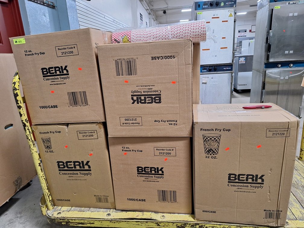 5 Boxes Berk 16 oz. French Fry Cups (1000/Box)