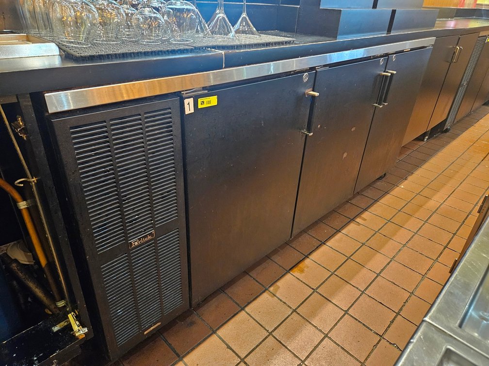 Perlick Backbar Cooler, Model BS3DP, 84"x24"x38"