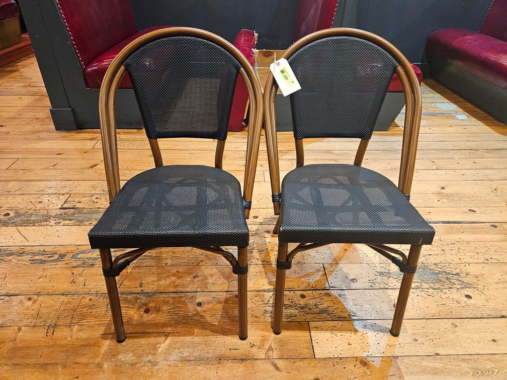 2 Metal Frame Dining Chairs
