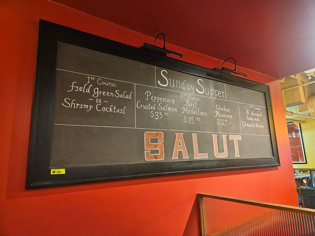 Framed Chalk Board, 96"x36"