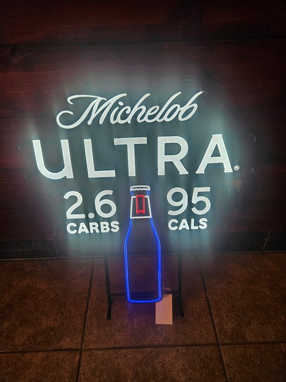 Michelob Ultra LED Neon-Like Sign, 25"x30"