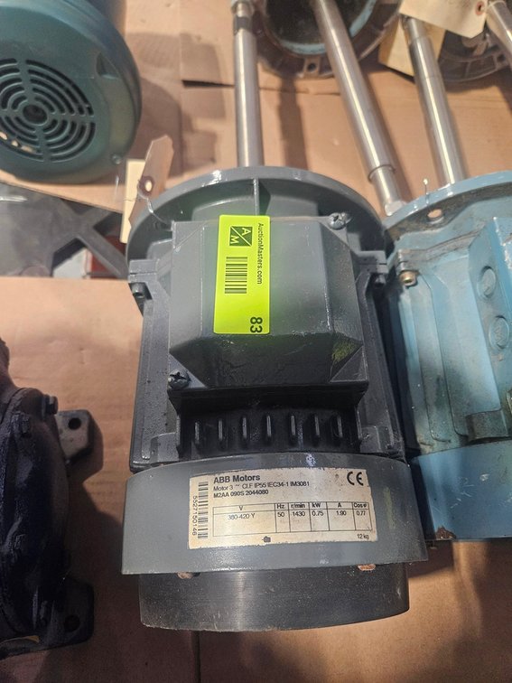 ABB .75 KW Motor, 380-420V, 3 PH, 1430 RPM
