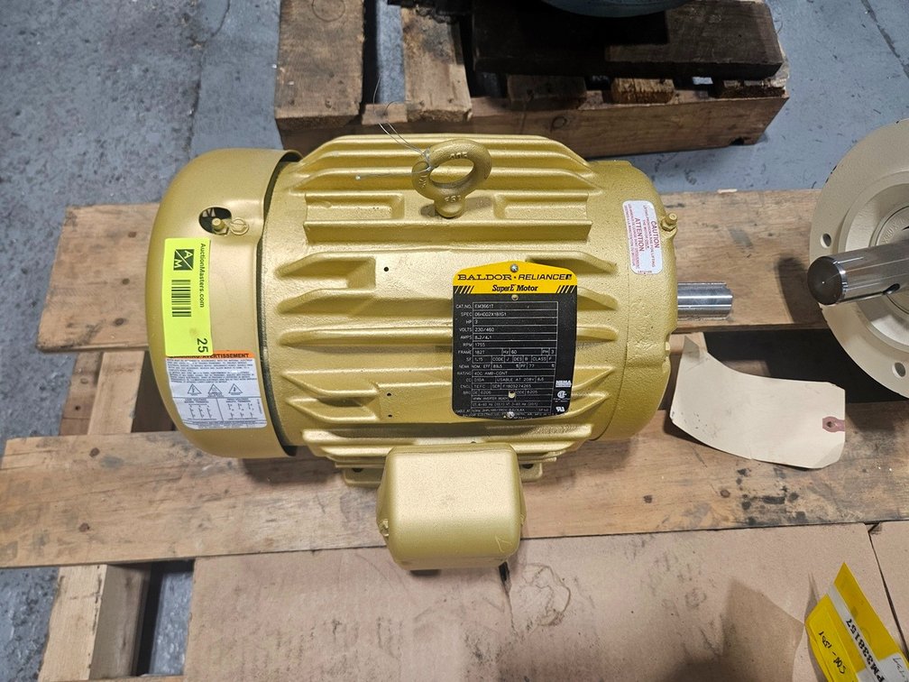 Baldor Reliance EM3661T, 3 HP Motor, 230/460V, 3 PH, 1755 RPM