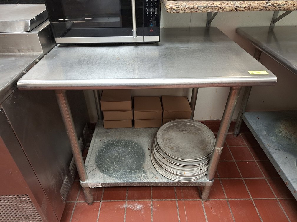 SS Prep Table with Undershelf, 36"x30"x36"