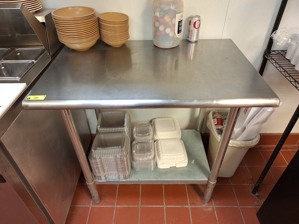 SS Prep Table with Undershelf, 36:x24"x36"