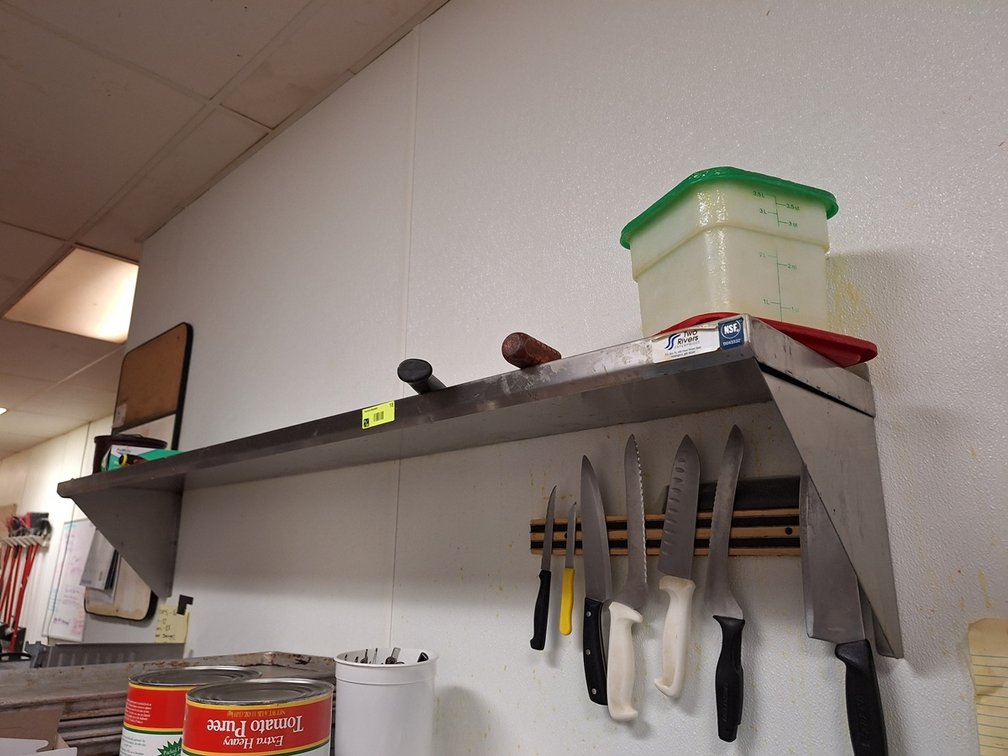 SS Kitchen Shelf, 72"x12"