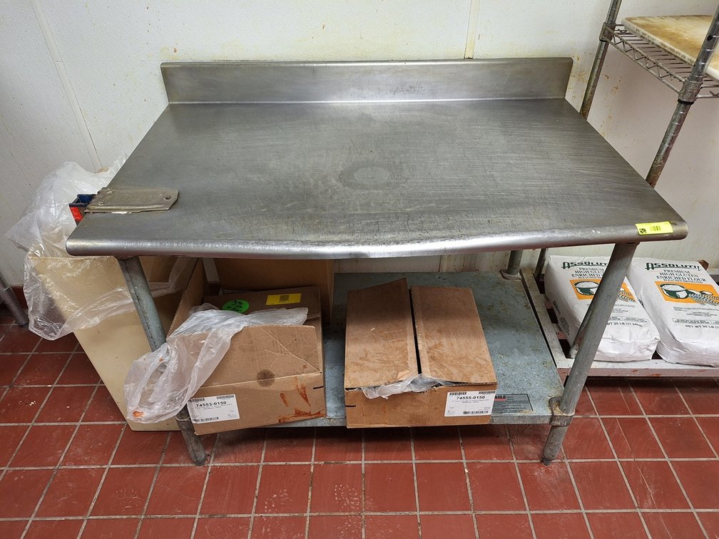 Eagle SS Prep Table with Backsplash, Undershelf, 48"x30"x36"