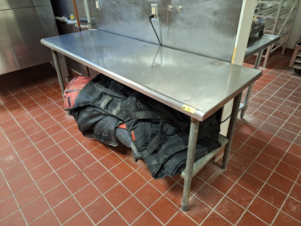 SS Prep Table with Undershelf, 72"x24"x34"