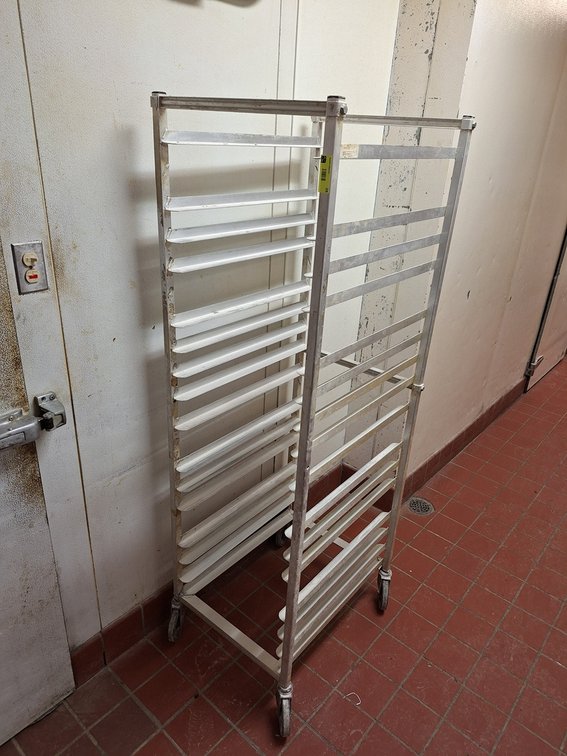 Aluminum Sheet Rack on Wheels, 69"