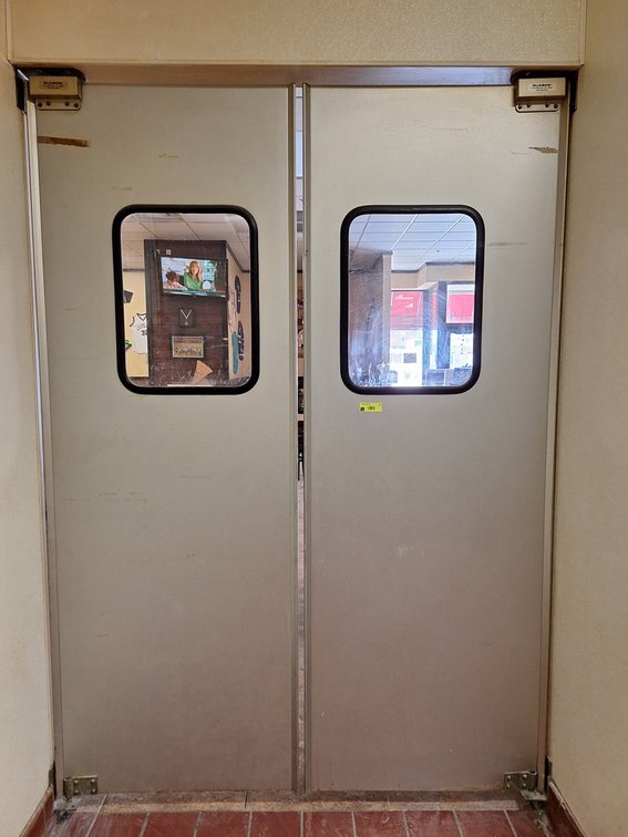 2 Swinging Kitchen Doors with Window, 29"x82"
