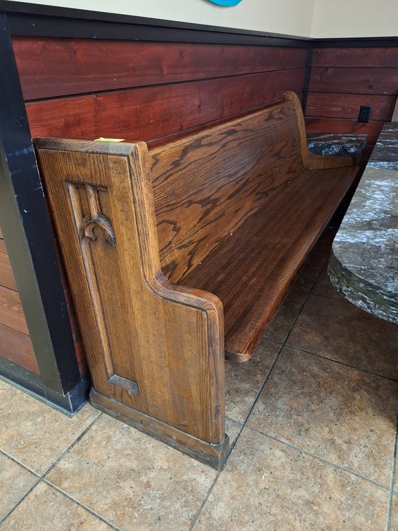 Wood Church Pew, 84"x22"x36"