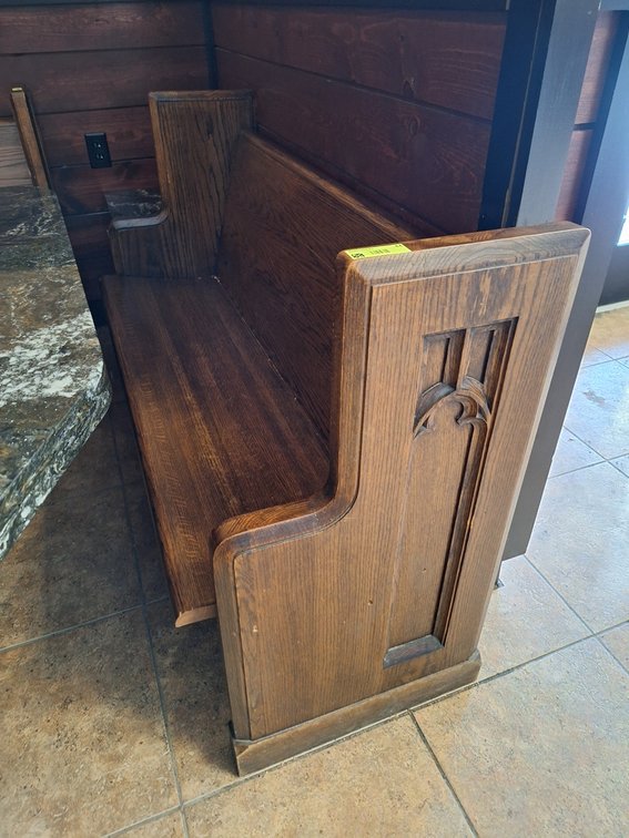 Wood Church Pew, 48"x22"x36"