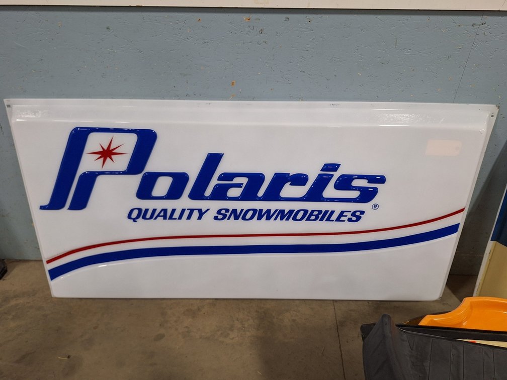 NOS Polaris Sign Face, 6'x3', small break on bottom