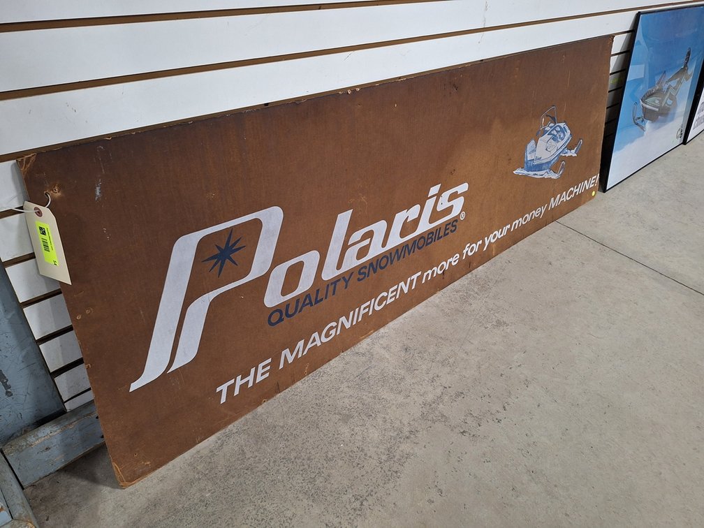 Polaris Waxed Cardboard Sign, 76"x24"