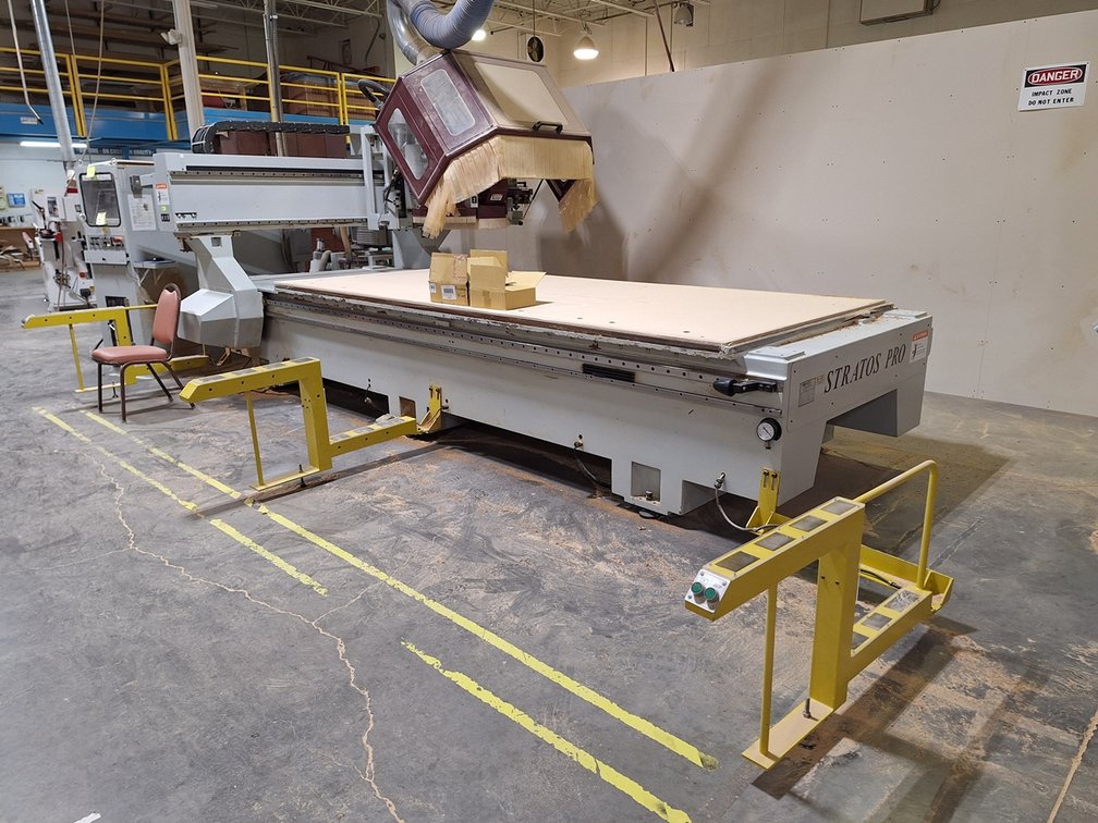 Anderson Industrial Stratos Pro CNC Machine, Model ST6AY05/PRO, Serial BAANCLD95027, 5'x12' Work Surface, Related in Cabinet, 220V, 3 PH