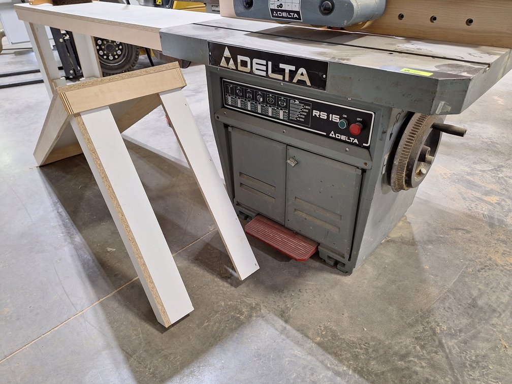 Delta RS15 Vertical Spindle Shaper, Model 43780, Serial 3815, 230V, 3 PH, Feed Tables