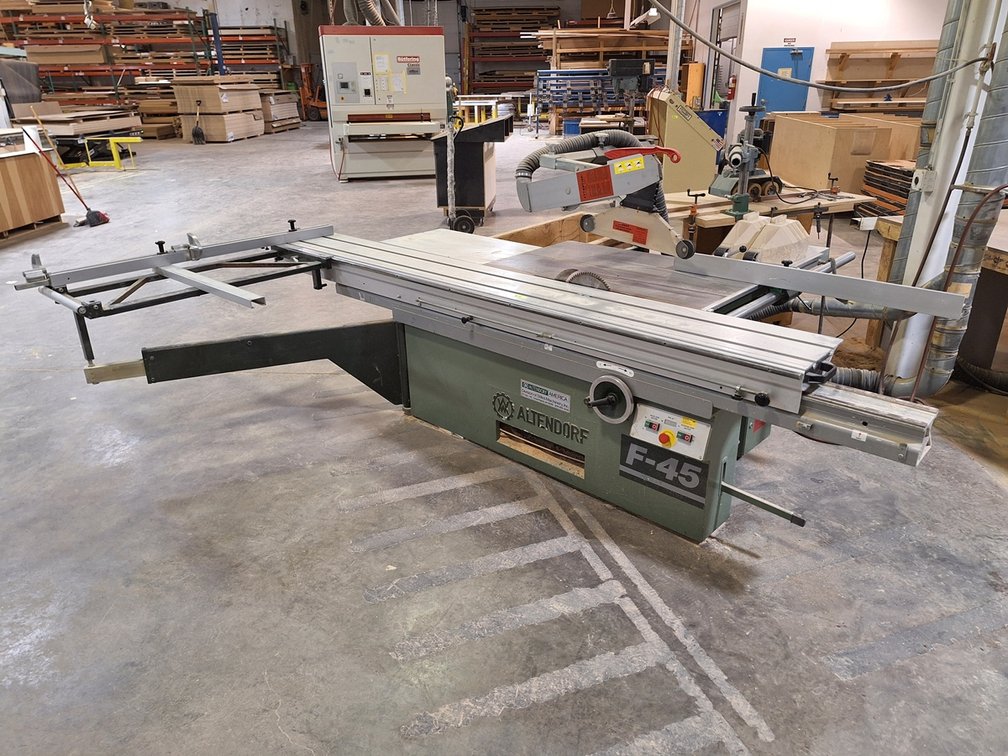 Altendorf F-45 Sliding Table Saw, Model 90-4-114 with Accessories, 220V, 3 PH