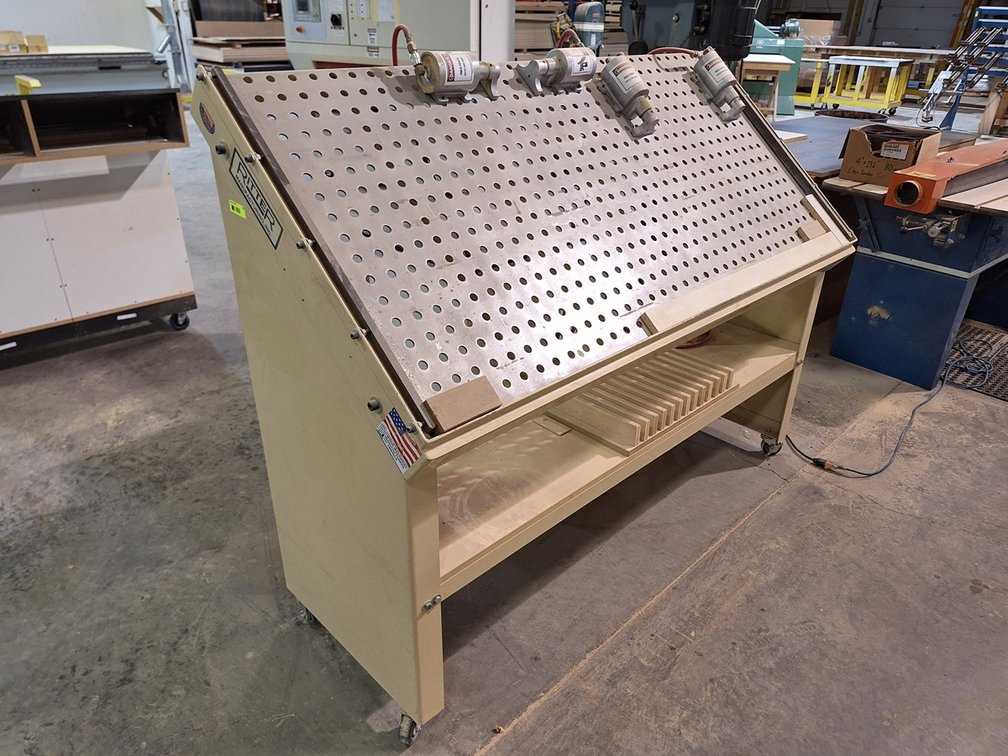 Ritter Mfg. Door Clamping Table on Wheels, Model R450V, Serial 2851, 6'x3'x5'