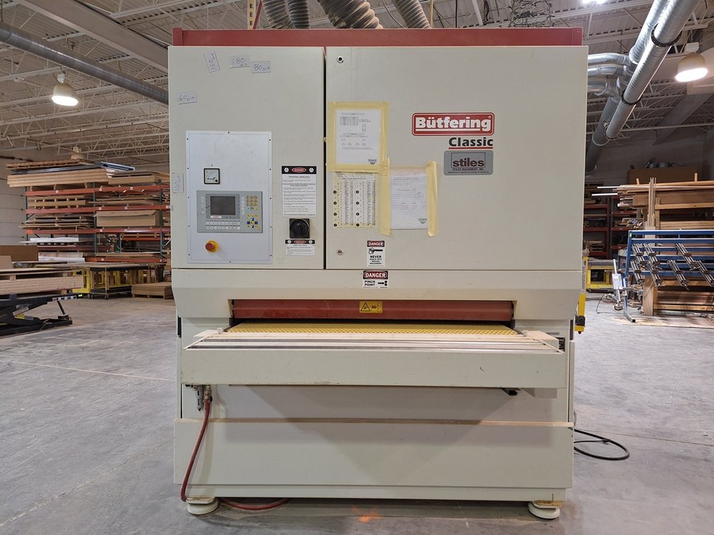 Butfering Classic Belt Sander (Time Saver), Serial 61707, Feed Table, 3 PH