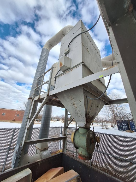 Koger Dust Collection System, Model 14-2-SB, 25 HP, 230/460V, 3 PH, All Metal Ductwork in Shop