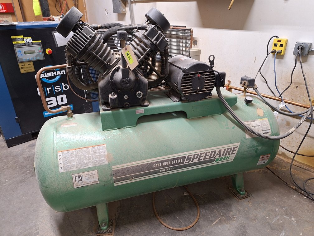 Speedaire 120 Gallon Air Compressor, 10 HP, Model H19308A, 208-480V, 3 PH