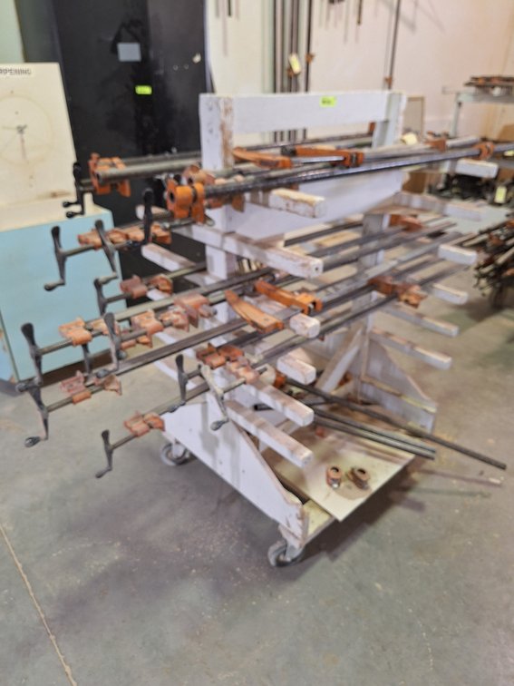 Approx. 18 Clamps with Cart, 3' to 6'
