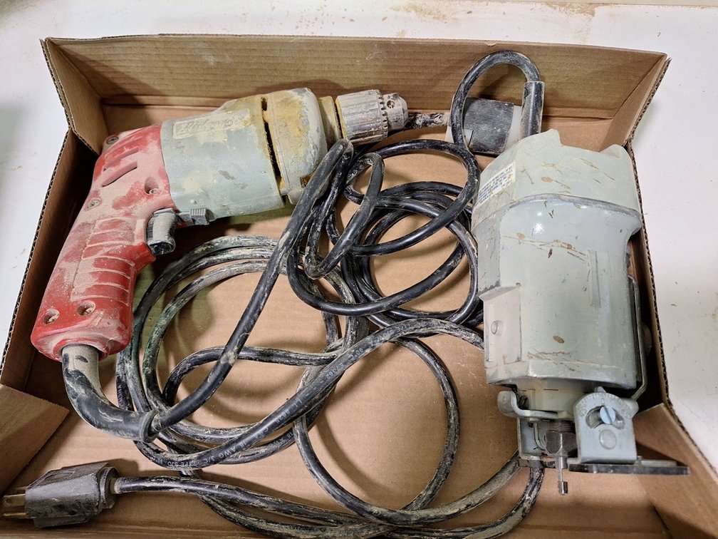 Corded Drill, Laminate Trimmer